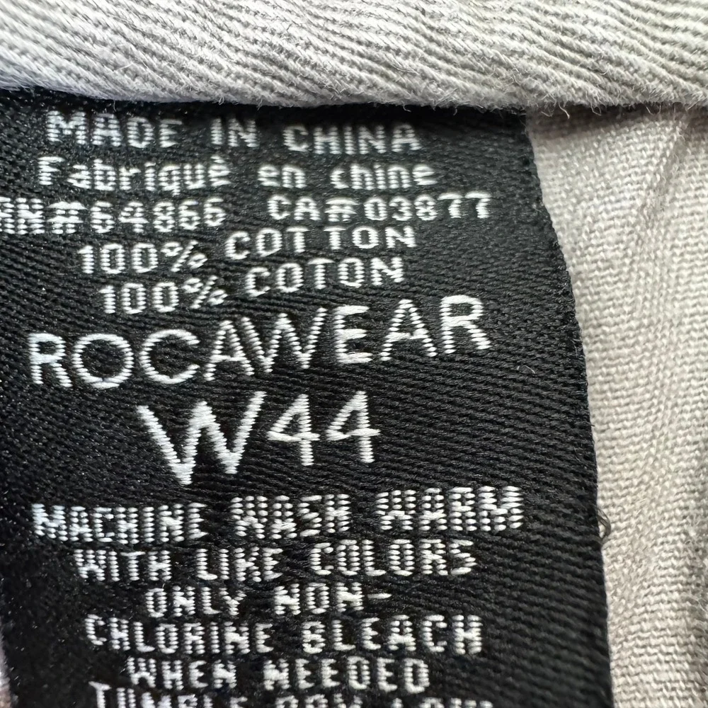 Rocawear‎ Classic Mens Gray Cotton Y2K Cargo Shorts Size 44 Elastic Waist